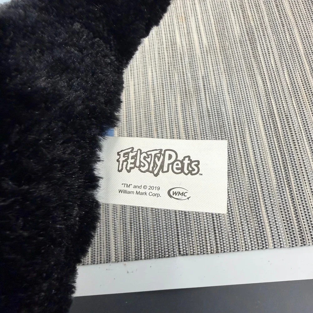 Feisty Pets Dark Night Dragon Plush 8in Black Blue Rare Limited Edition 2019 WMC